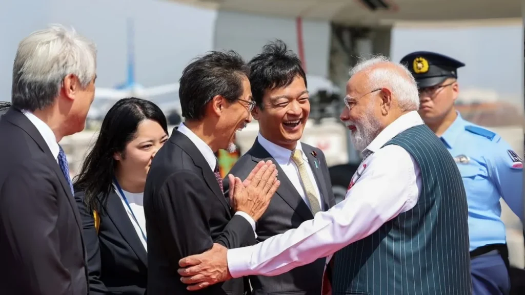 Modi ji welcomed in Japan