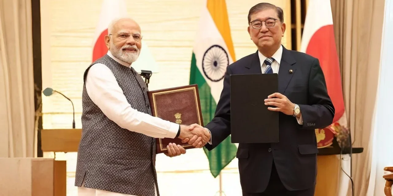 PM Modi traveled in bullet train with PM Shigeru Ishiba
