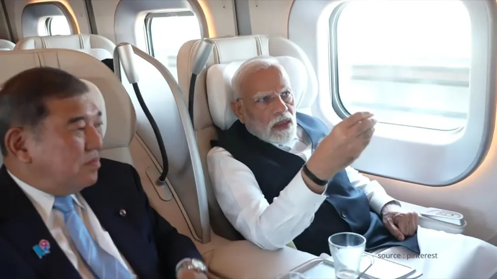 PM Modi traveled in bullet train with Japanese PM Shigeru Ishiba